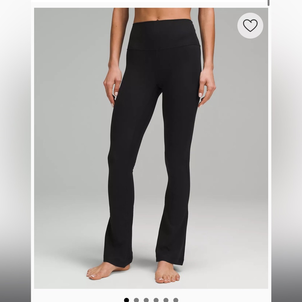High-Waist Black Flared Yoga Pants